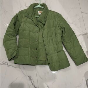 Talbots Green Quilted Puffer Jacket